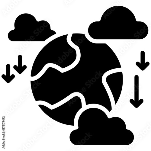 Carbon Emission glyph icon