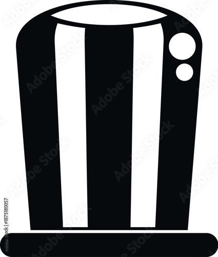 Stylized top hat representing american patriotism and uncle sam