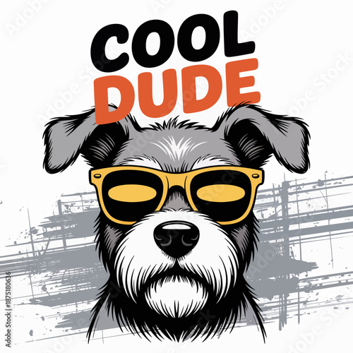A cool dog wearing stylish sunglasses, showcasing the fun and vibrant personality of pets, and emphasizing the joy they bring to our lives through humor and charm.