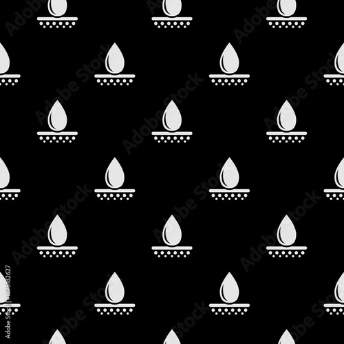Skin hydration seamless pattern isolated on black background