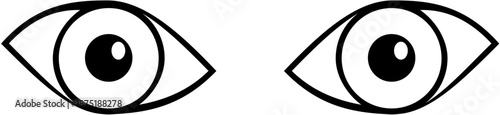 eye icon isolated. simple vector illustration. human part.