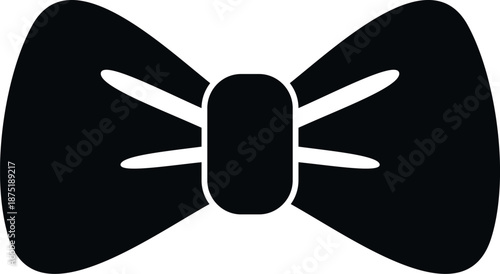 Black bow tie a classic formal fashion accessory