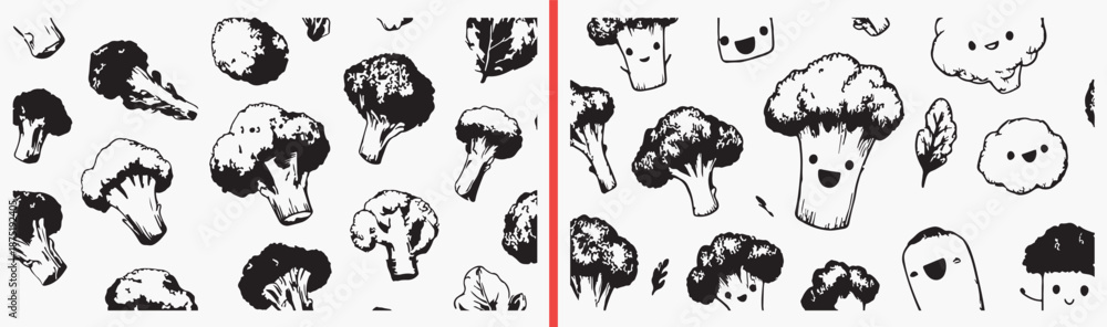Fototapeta premium minimal vegetable line art, hand drawn food outlines, black and white veggie sketches, simple organic food drawing, kitchen ingredient illustration, healthy food icons, food outline set