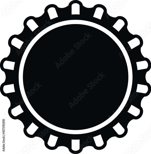 Bottle cap icon representing closure for beverages and liquid containers