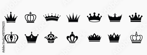 Crown symbol vector sign isolated on white background illustration for graphic and web design.