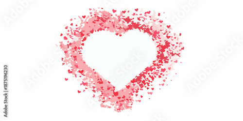 a heart shape made of smaller hearts