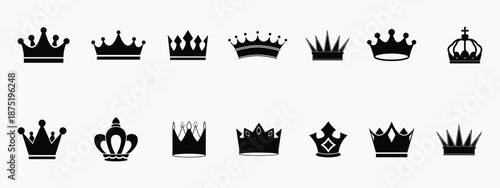 Crown symbol vector sign isolated on white background illustration for graphic and web design.
