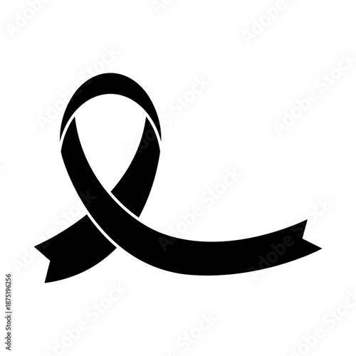 Awareness ribbon icon vector. Ribbon Illustration sign. Cancer Ribbon symbol or logo.