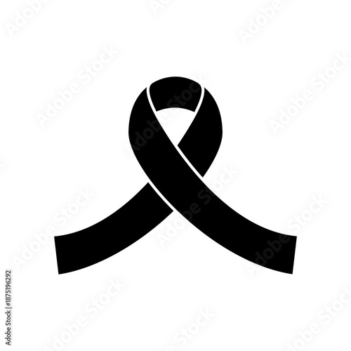 Awareness ribbon icon vector. Ribbon Illustration sign. Cancer Ribbon symbol or logo.