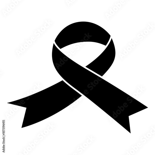 Awareness ribbon icon vector. Ribbon Illustration sign. Cancer Ribbon symbol or logo.