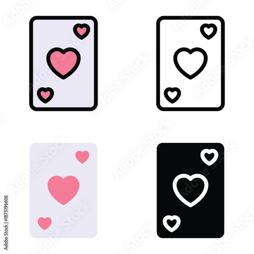 Playing Poker Card Icon, Suitable For Mobile Apps, Web Apps And Print Media. Multiple Style Icons, 