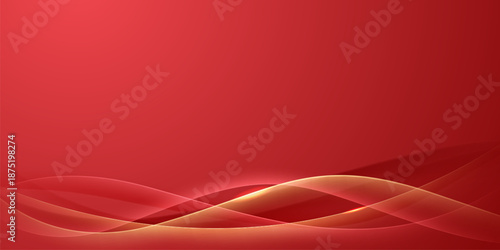 Abstract background design modern red and gold geometric elements vector illustration