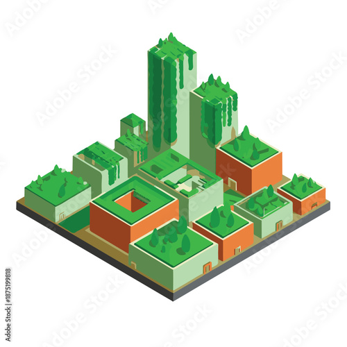 Next-Generation Sustainable City: Urban Rewilding with Vertical Gardens and Green Spaces