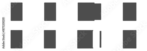 Professional Architectural Silhouette Doors and Windows CAD Symbols - Solid Black Technical Blocks for Interior and Exterior Design