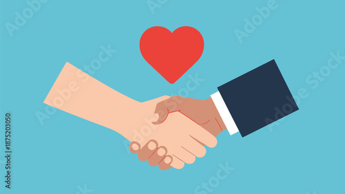 Global partnership and heartfelt collaboration symbolizing unity and mutual understanding through