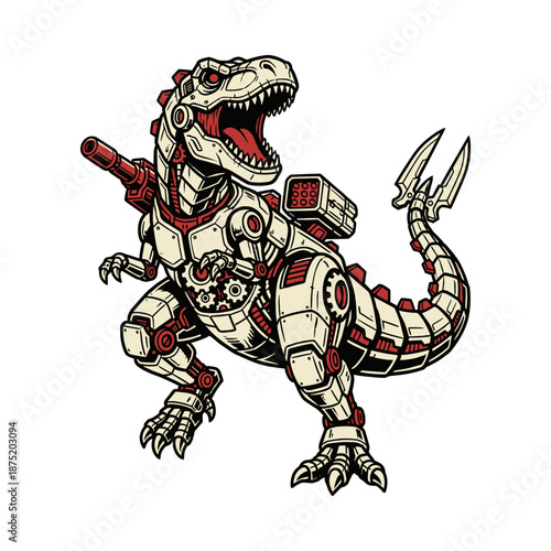 Mecha T-Rex Battle Ready Artwork