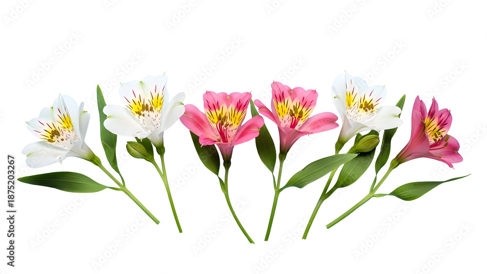 Fototapeta premium White and Pink Flowers Bouquet