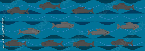 seamless pattern with fishes