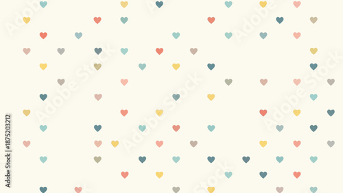 Delicate pastel heart pattern creating a gentle, romantic, and charming background aesthetic for