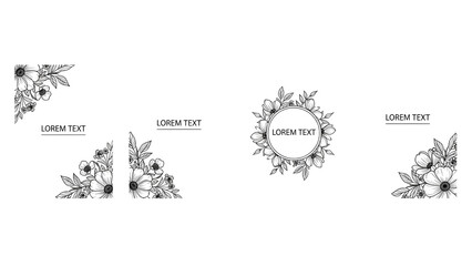 Floral Corner Design Elements