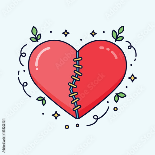 A heartfelt illustration depicting emotional repair and the journey of reconciliation with