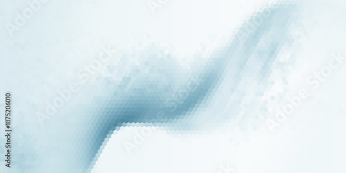 Abstract hexagon background in blue and white color. Abstract Futuristic digital high-technology banner. Vector Illustration