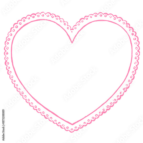 Heart valentine's day hand drawing illustration