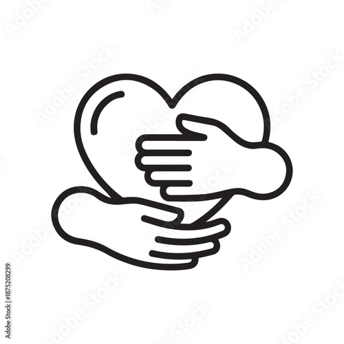 A heart shaped hand holding a heart