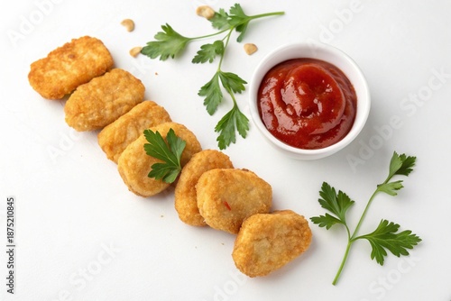 Chicken nugget isolated on white background