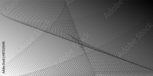 Combination of circular lines with a cubic structure. Abstract architectural design concept as a transition from old to new forms in building design. 3d rendering.