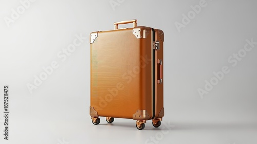 Modern Suitcase on Minimal Background