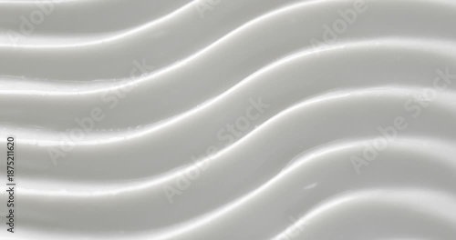 Cosmetic smears of creamy texture. Cosmetic skin cream. Beauty skincare product sample. Close-up footage of cream texture on rotating table