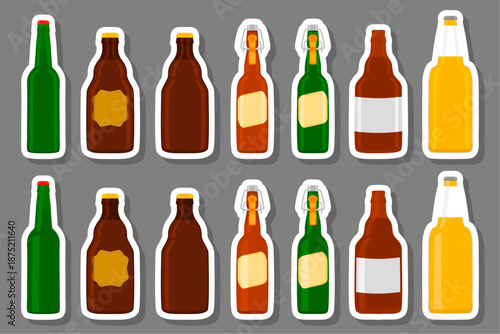 Big kit beer glass bottles with lid for brewery