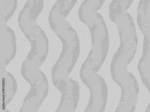 グレーの水彩風ウェーブパターン背景 /Gray Watercolor Wavy Pattern Background