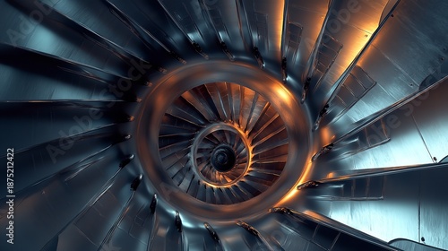 Wallpaper Mural Aircraft Jet Engine Turbine Close-Up Torontodigital.ca