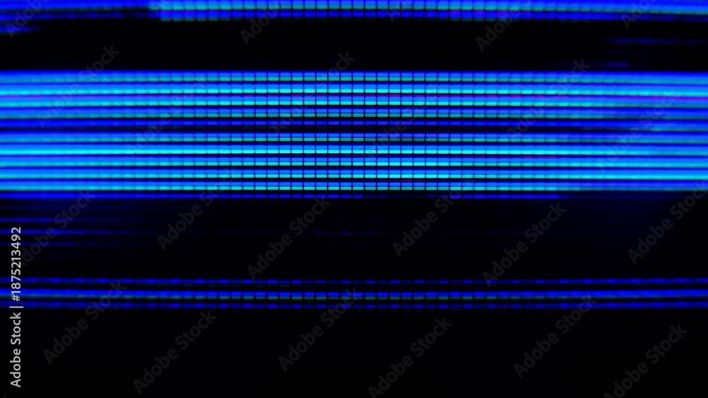Vidéo Stock Signal Disturbance Broken Monitor macro view, Screen TV ...