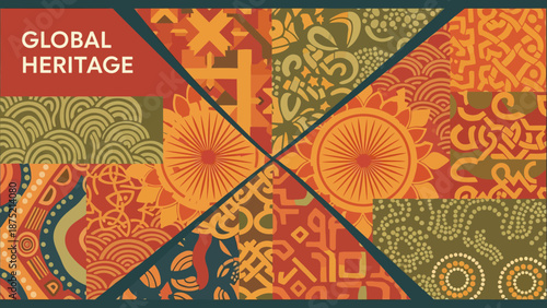 Vibrant Global Heritage Patterns and Designs.