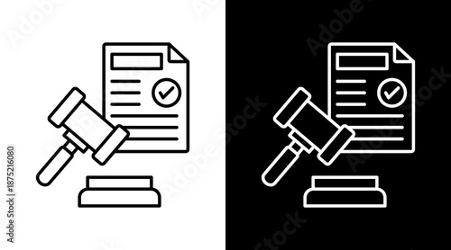 Justice White Icon Set Design