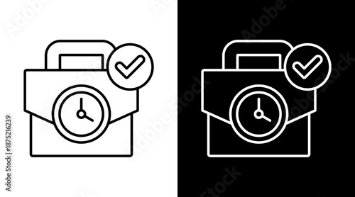 Work Ethics White Icon Set Design