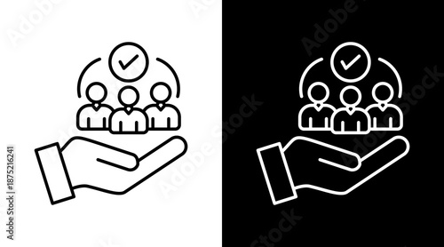 Responsibility White Icon Set Design