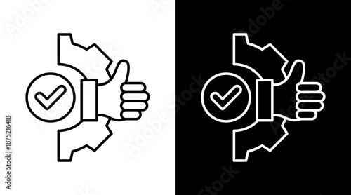 Credibility White Icon Set Design