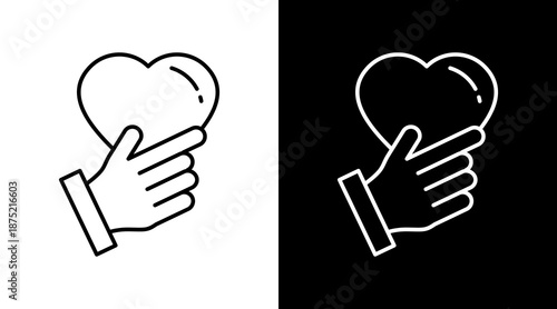 Moral Principles White Icon Set Design