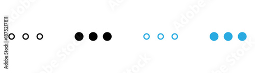 Collection of dots three icon