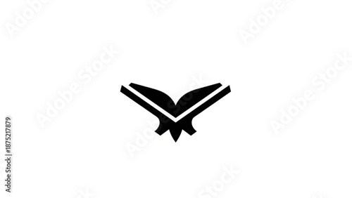 Black Dove Flying with Spread Wings Isolated on White Background