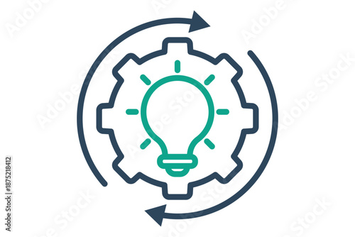 Process icon. line icon style. icon related to creative process. creativity elements vector illustration