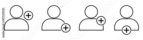 Add user male line icons