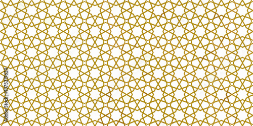 a yellow and white pattern with interconnected loops