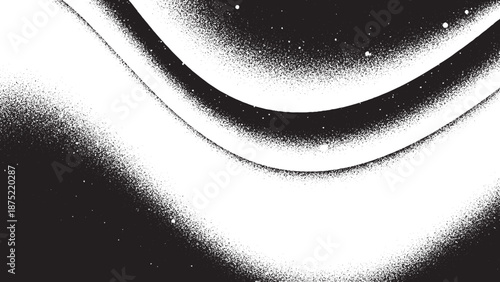 Abstract Black and White Textured Waves with Subtle Stars.