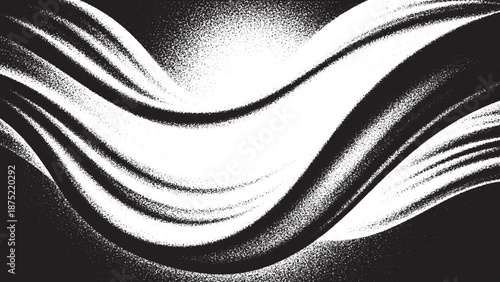 Abstract Black and White Swirls with Textured Effect.