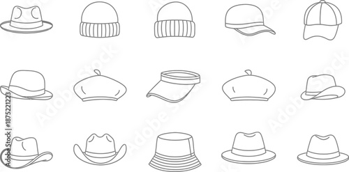 set of cap cosmetic accessories